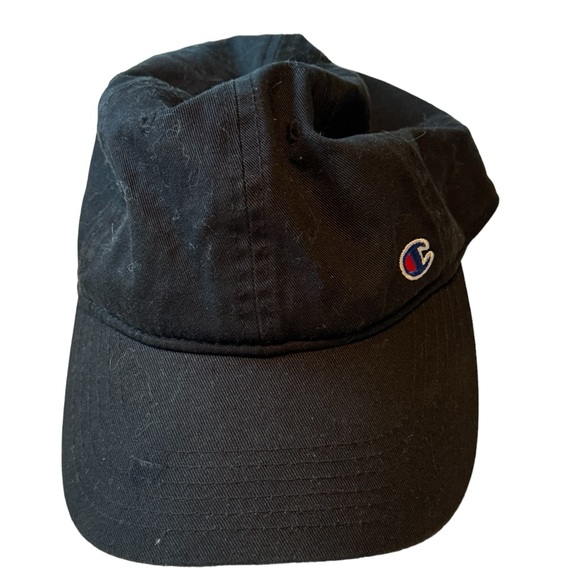 Champion Other - Champion Brand Black Cotton OS Unisex Strap Back Baseball Hat Streetwear